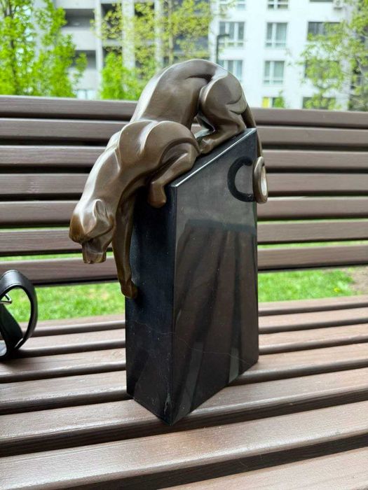 бронза пантера ягуар гепард коллекционирование скульптура статуэтка