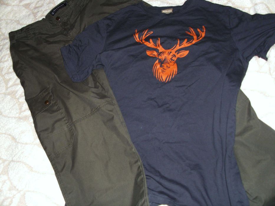 spodnie myśliwskie DEERHUNTER 54 L/XL + gratis t shirt myśliwski BROKARED L