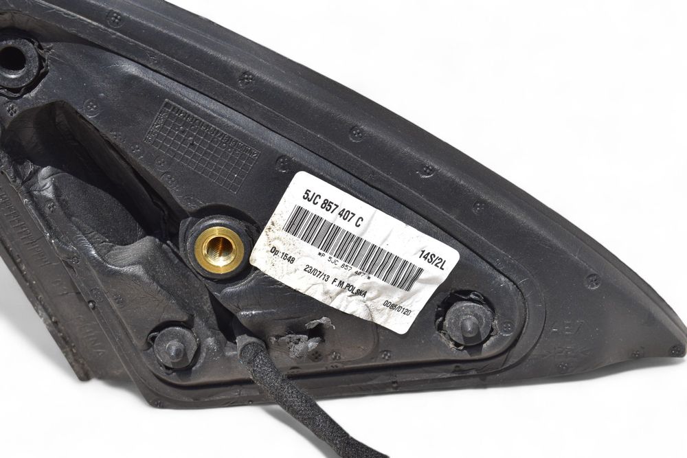 Lusterko Lewe 5 PIN SKODA RAPID II SEAT TOLEDO IV 12-17 KOD LAKIERU LF8L UK