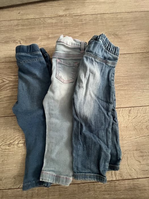 Leginsy i jeansy dla dziewczynki, rozmiar 74/80