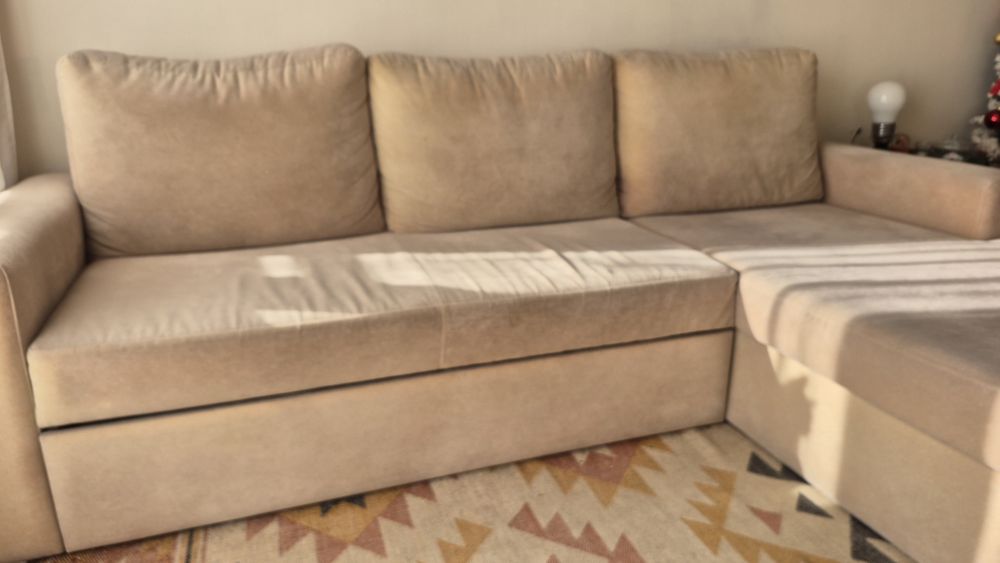 Sofá-cama com tecido anti-gato