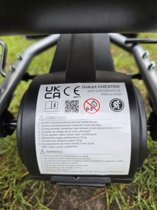 Gokart Chester dla dziecka 3-6 lat NOWY