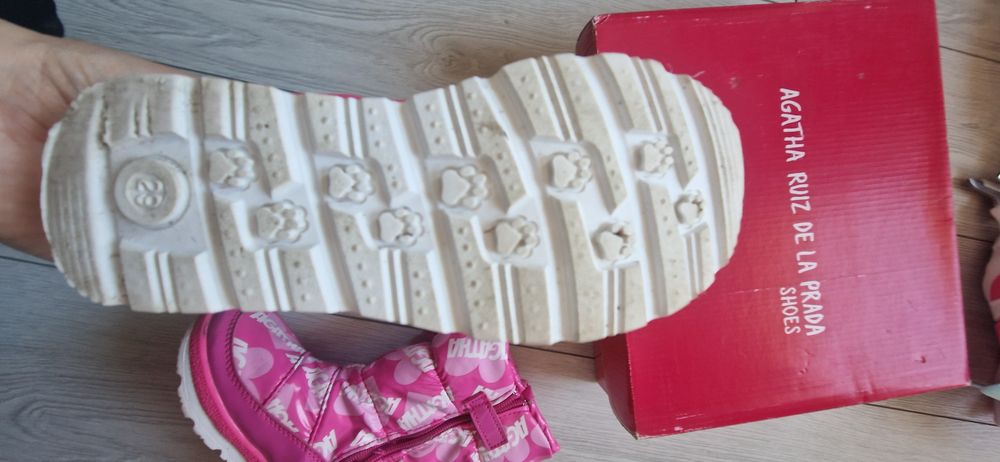 Śniegowce, kozaki, prada 29 różowe ciepłe