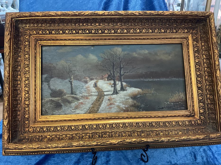 Pintura oleo on board assinada 58x38cm  anúncios abaixo