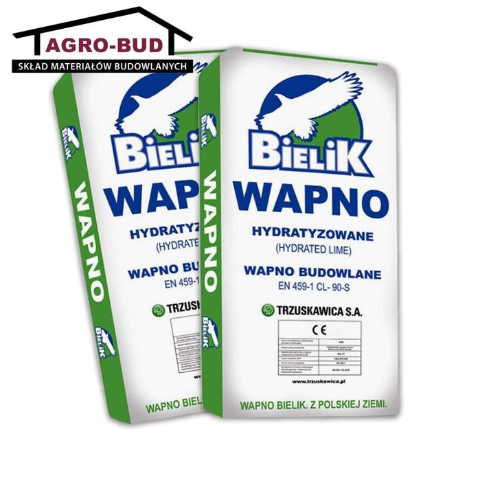 Wapno 25kg hydratyzowane budowlane Bielik Trzuskawica