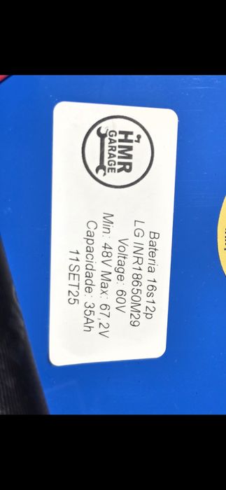 Bateria composta para trotinete, ou moto electrica 60 v, 35 Ah