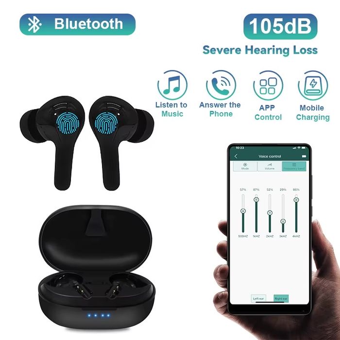 Słuchawki Bluetooth H012 - Wzmacniacz słuchu - Aparat słuchowy