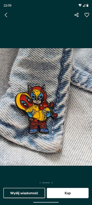 Deadpool i Wolverine przypinka