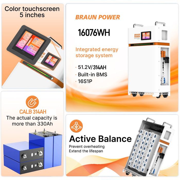 акумуляторна батарея LIFEPO4 на 16 квт Deye Must Dyness pylontech Biom