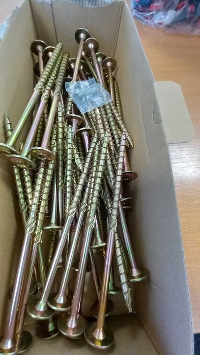 Wkręty ciesielskie 8x160 mm, łeb talerzykowy, torx T40  do drewna