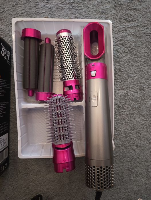 Zestaw do stylizacji włosów 5w1 – suszarka, prostownica, lokówka,