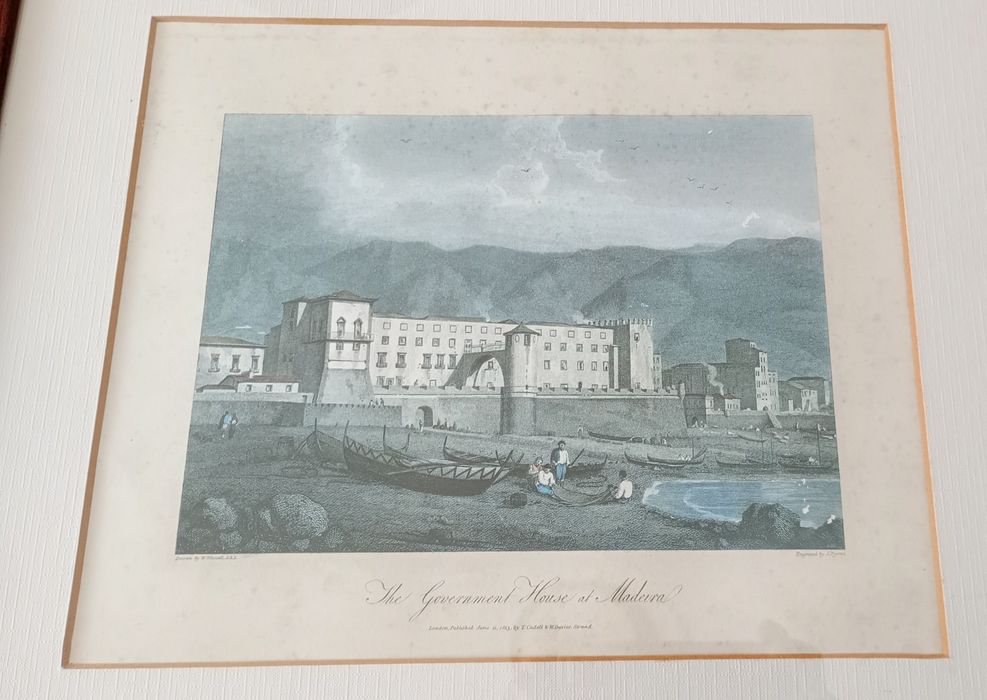 Quadro com litografia do Palácio de São Lourenço, Madeira, n.61/100