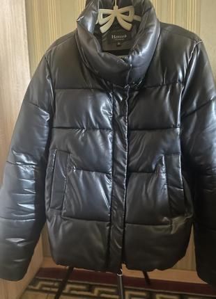 Куртка стеганая экокожа кожа h&m