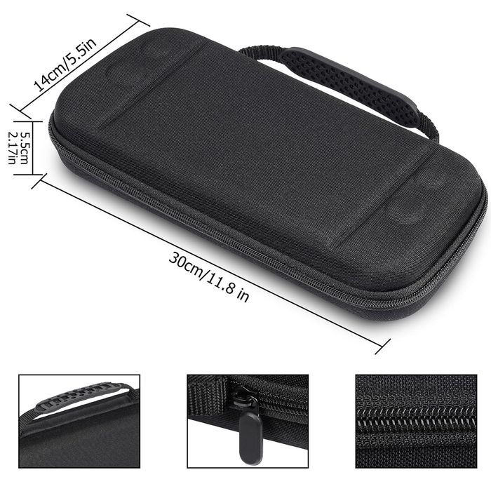 Etui ochronne Hard Shell do konsoli z miejscem na gry, czarne