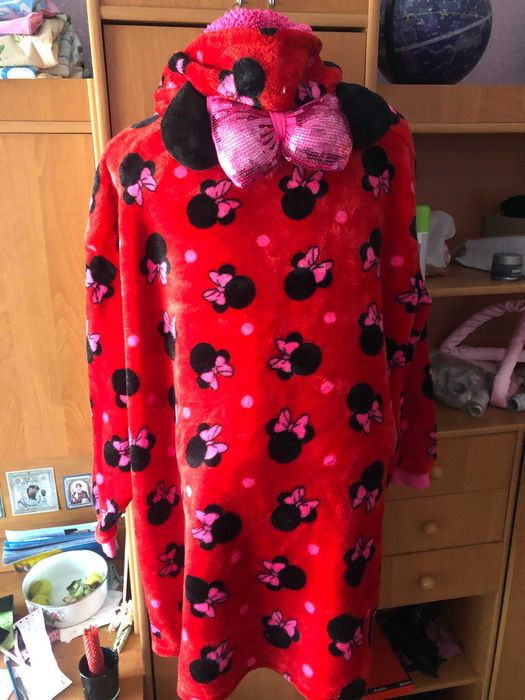 Меховушка, плюшева туника, кофта, худи, L-XL. слип, пижама. Minnie Disney