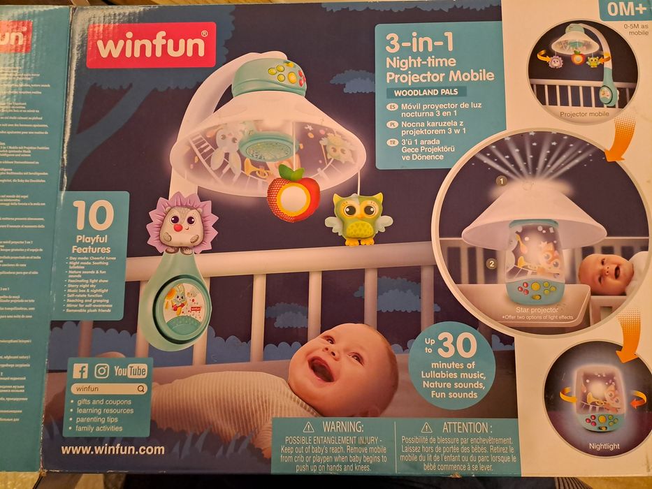 Karuzela, projektor, lampa 3w1 Winfun.