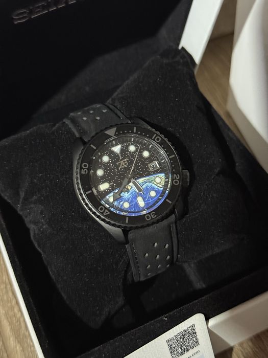 Zegarek seiko 5 sport black edition spacemaster custom