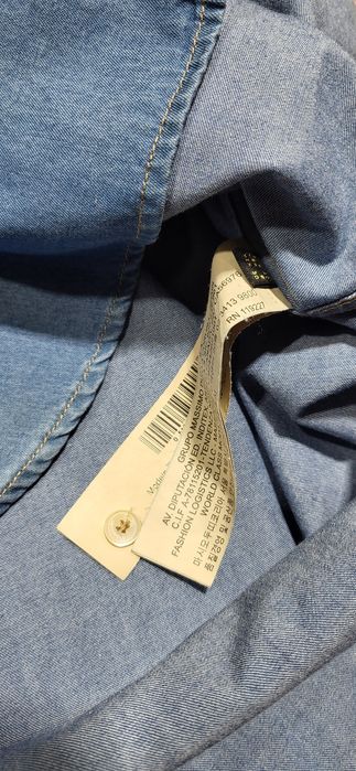 Massimo Dutti niebieska koszula bawełna jeans premium M L