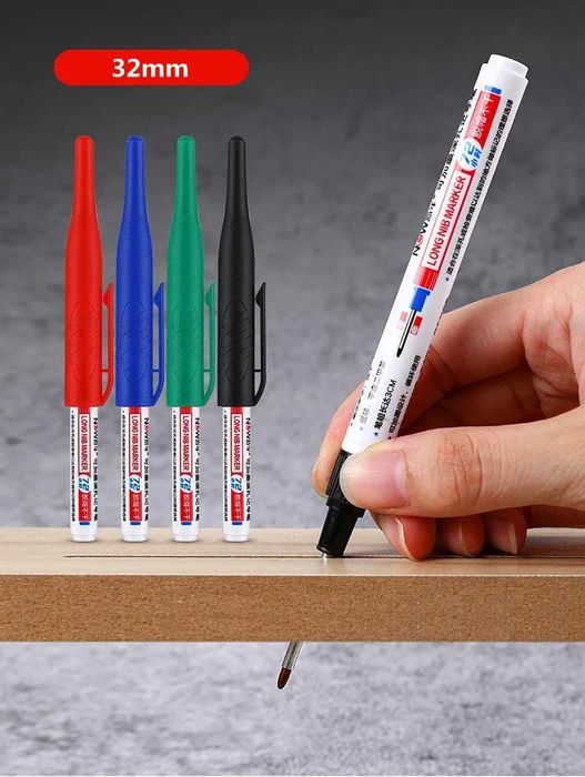 Маркер будівельника. Перманентний з тонким носиком.