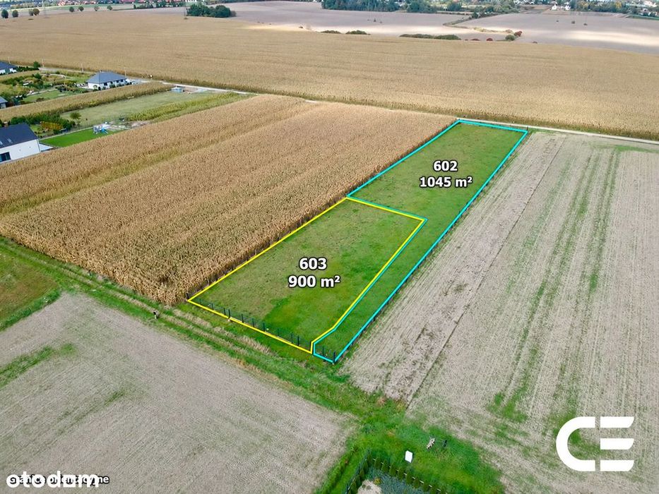 Bystre | 2 działki budowlane | 1046 m² i 900 m²