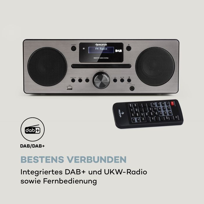 Elegancki Odtwarzacz Harvard FM DAB USB Spotify BT - brązowy