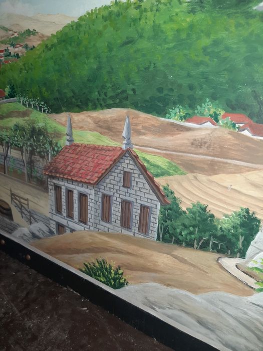 Grande Pintura Óleo Sobre Platex Da Igreja da Penha do Castelo de Guimarães