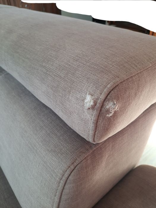 Sofa rozkładana, 5 osobowa, szara