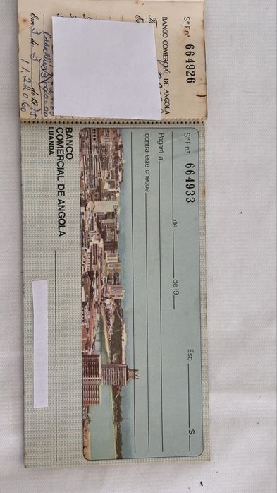 Cadernetas de cheques Bancos Angola
