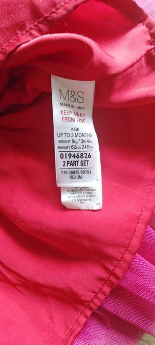 Czerwona sukienka niemowlęca