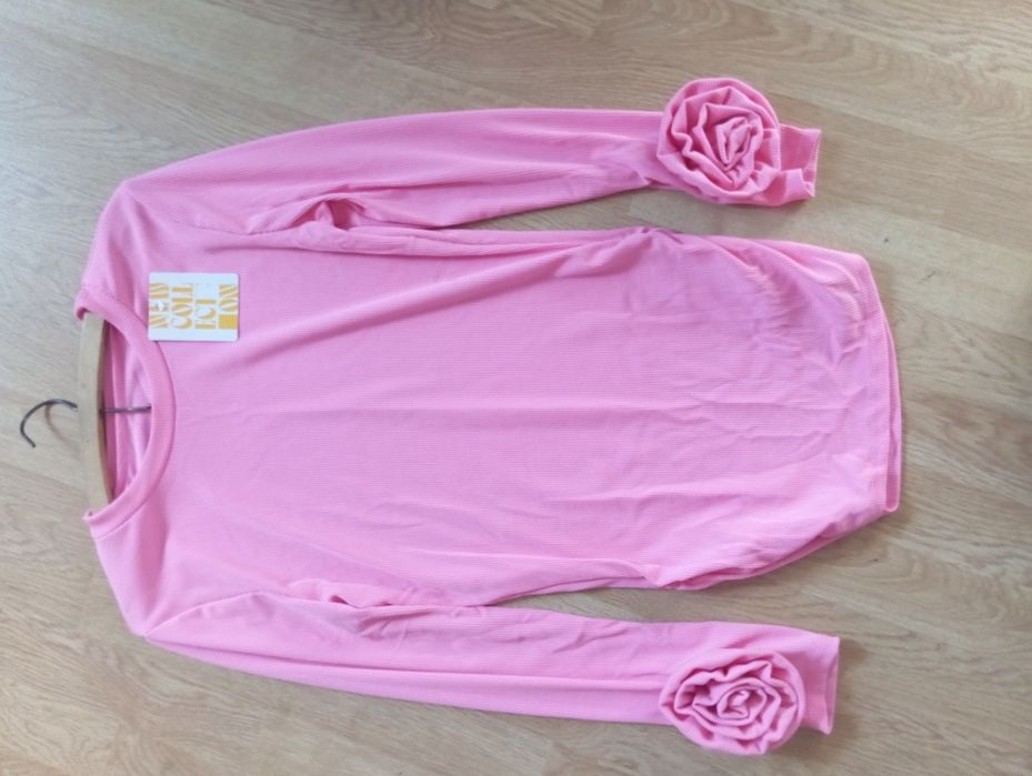 Bluzka prążek z różą