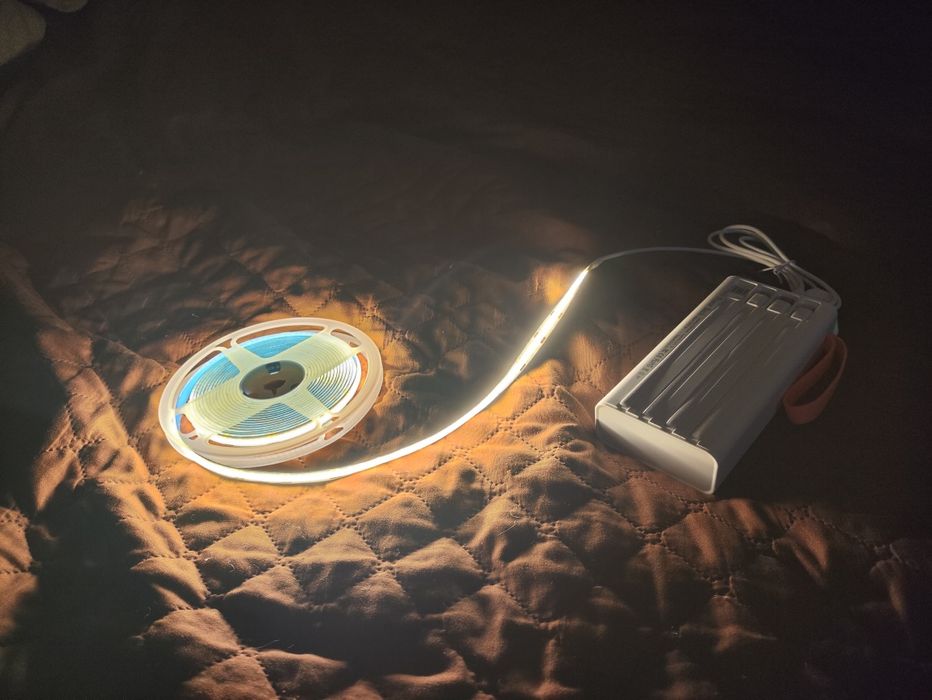 COB, Стрічка, Лед лента, от павербанка,Usb,5v, светодиодная, 320