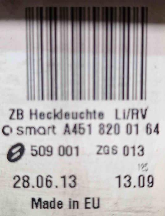 Farolim Esquerdo A4518200164 - SMART FORTWO Coupé
