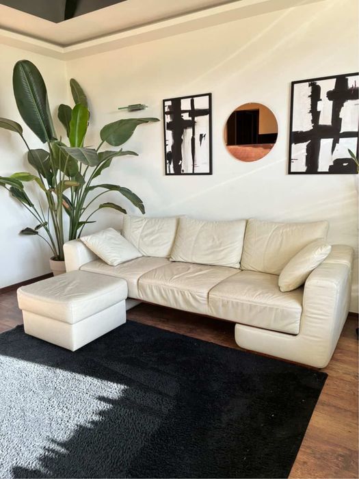 Kanapa / sofa / wypoczynek  ecru rozkładana