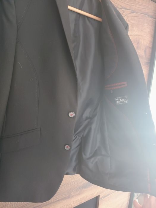 Garnitur męski czarny bdb