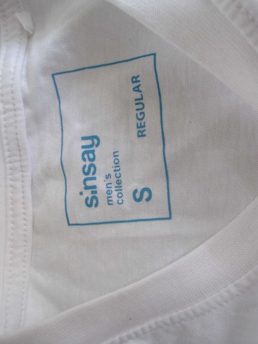 koszulka T-shirt 110 Sinsay S biały