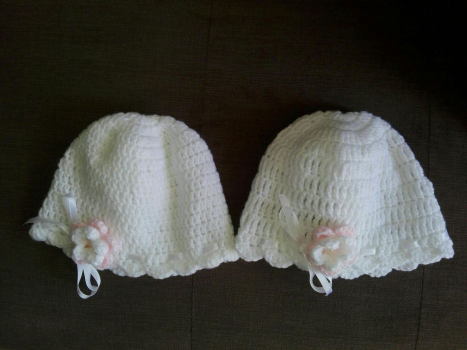 CZAPKA chrzest roczek i na co dzień 36-50 rękodziło na szydełku