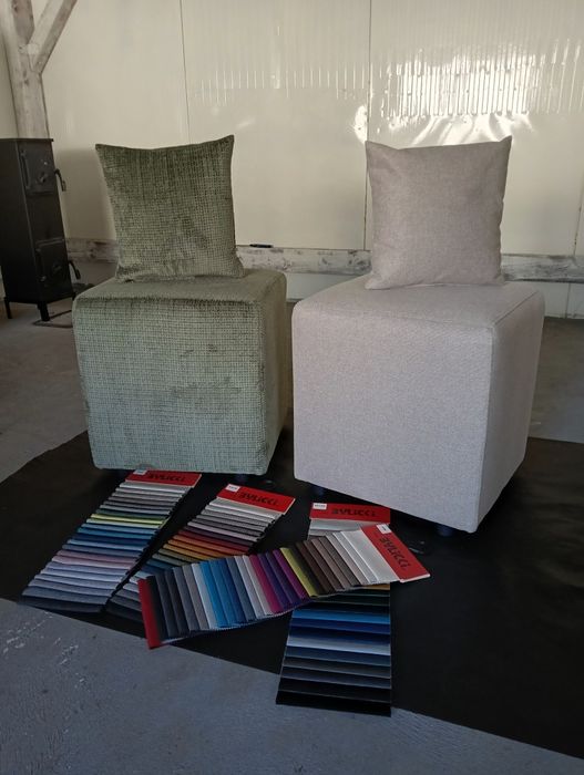 Pufa tapicerowana z poduszką w kpl na zamówienie!