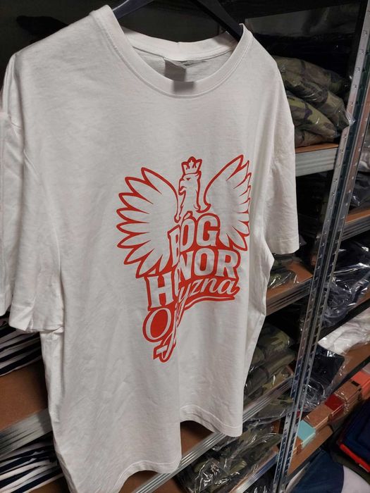 Koszulka patriotyczna t-shirt orzeł polska godło Bóg Honor Ojczyzna XL
