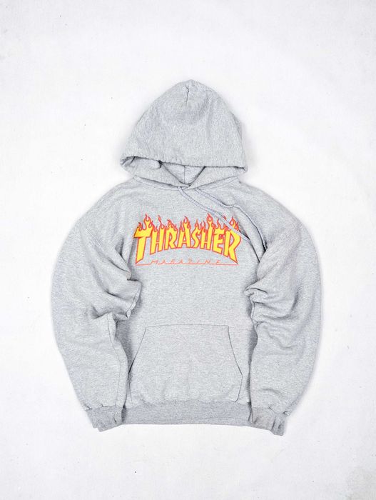 Thrasher szara bluza M logo