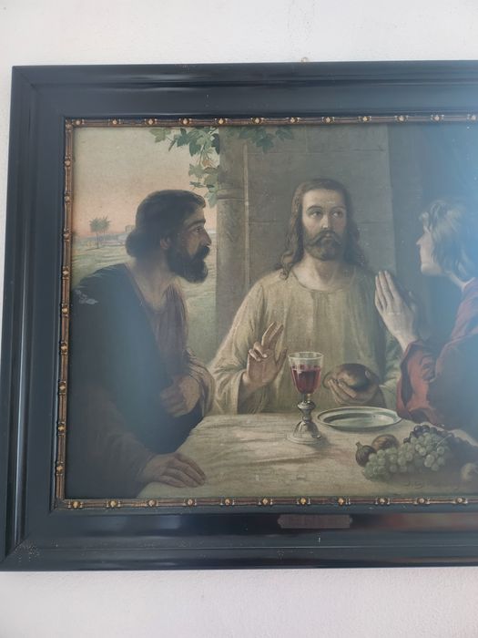 Obra de Moldura Preta com Rebordo Interior de G. Muhlberg