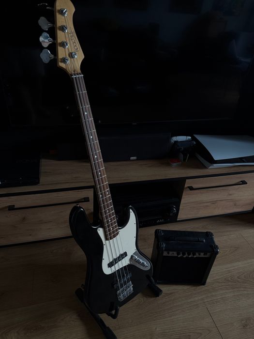 BASS Jazz Bass + Wzmacniacz bassowy  Zestaw gitara basowa PJ Precision