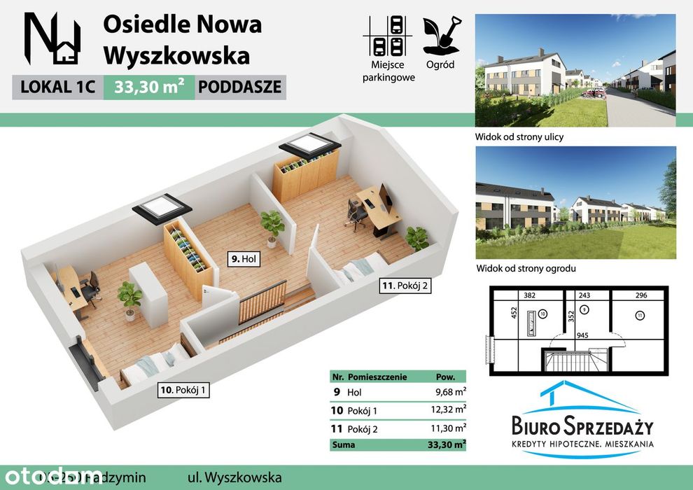 Skrajny Segment+2Mp+Ogródek 83M2-Centrum Radzymina