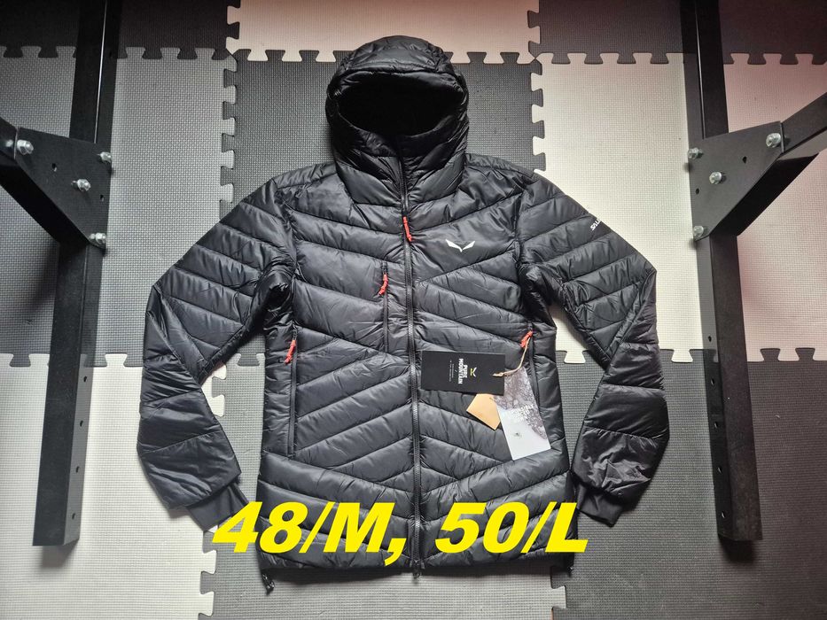 Nowa męska top kurtka ocieplana puchowa turystyczna Salewa Ortles M L