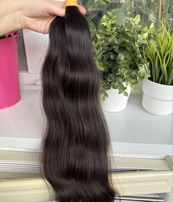 1) wlosy dziewicze 57 cm 123 gr