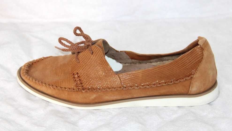 OCHNIK SKÓRA KOZIA buty trampki tenisówki slip on baleriny skórzane 39