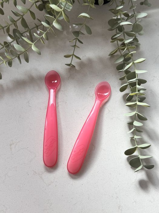 [ €2,00 ] Colheres Silicone | Rosa | Chicco