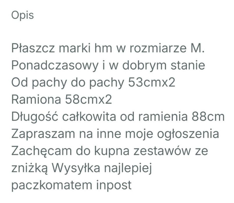 Płaszcz męski Ala militarny wzór bardzo dobry stan