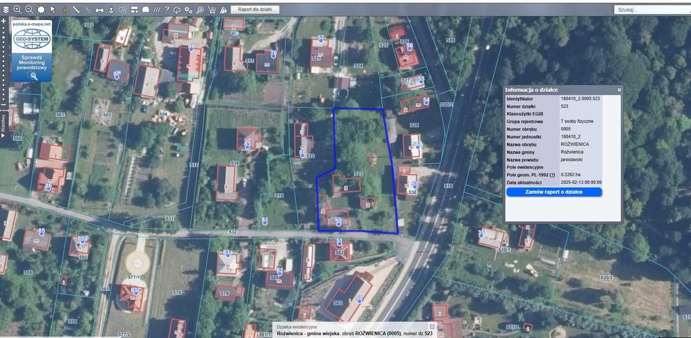 Działka budowlana z budynkiem mieszkalnym 22 ar Roźwienica - Więcej