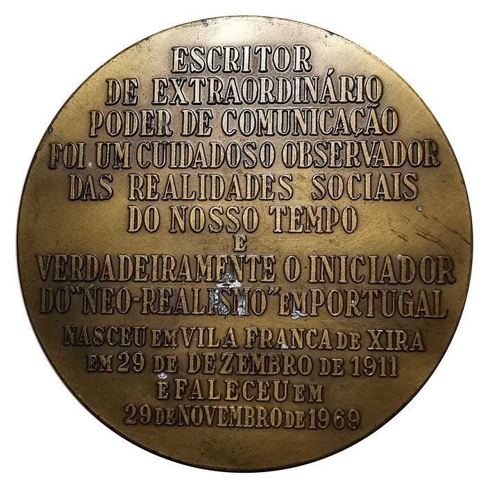 Medalha em Bronze Alves Redol