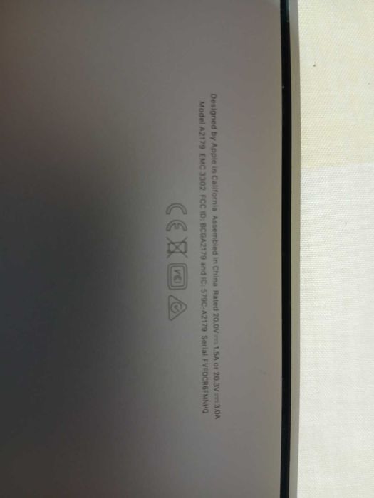 A2179 MacBook Air 2020 intel iCloud - Locked  >НА ЗАПЧАСТИНИ<